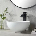 White Ceramic Vessel Sink Furniture