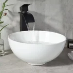 White Ceramic Vessel Sink Furniture