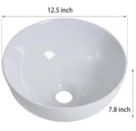 White Ceramic Vessel Sink Furniture