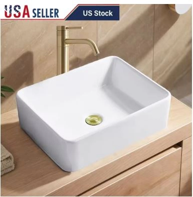 Rectangular Ceramic Vessel Sink