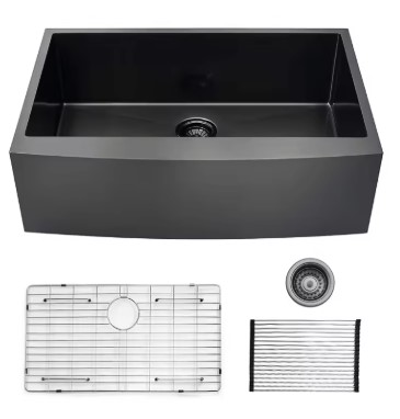 Black Farmhouse Sink B