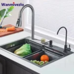 Discharge Modes Stainless Steel Waterfall Kitchen Sink A